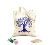 AILOONG celtic tree of life clipart celtic tree silhouette a yew of ross celtic tree Flat Tape Handle Tote Bag 340g/m² thick fabric Replaces school bag