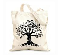 AILOONG celtic tree of life clipart celtic tree silhouette a yew of ross celtic tree Flat Tape Handle Tote Bag 12 oz thick fabric Replaces school bag 31x36cm Medium