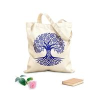 AILOONG celtic tree of life silhouette clipart design Flat Tape Handle Tote Bag 340g/m² thick fabric Replaces school bag