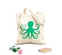 AILOONG Cerulean Cephalopod Octopus Inky Reusable Shopper Bags 340g/m² thick fabric Foldable