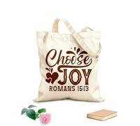 AILOONG Choose Joy Romans 1513 Reusable Shopper Bags 340g/m² thick fabric Foldable