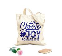 AILOONG Choose Joy Romans 1513 Reusable Shopper Bags 340g/m² thick fabric Foldable
