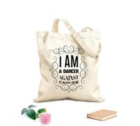 AILOONG Christian Bible i am a dancer against cancer Reusable Shopper Bags 12 oz thick fabric Foldable 25x30cm Small