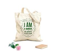 AILOONG Christian Bible i am a dancer against cancer Reusable Shopper Bags 340g/m² thick fabric Foldable