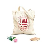 AILOONG Christian Bible i am a dancer against cancer Reusable Shopper Bags 340g/m² thick fabric Foldable