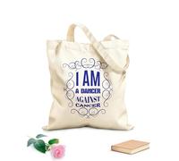 AILOONG Christian Bible i am a dancer against cancer Reusable Shopper Bags 340g/m² thick fabric Foldable