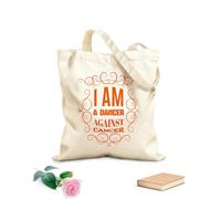AILOONG Christian Bible i am a dancer against cancer Reusable Shopper Bags 340g/m² thick fabric Foldable