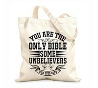 AILOONG christian bible proverbs Reusable Shopper Bags 12 oz thick fabric Foldable 31x36cm Medium