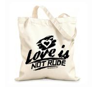 AILOONG Christian Bible quote: Love Is Not Rude 1 Corinthians 13.4 Reusable Shopper Bags 12 oz thick fabric Foldable 35x40cm Large