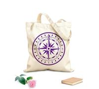 AILOONG Classic compass rose design Flat Tape Handle Tote Bag 340g/m² thick fabric Replaces school bag