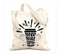 AILOONG coffee these coffee would be the best deal Flat Tape Handle Tote Bag 12 oz thick fabric Replaces school bag 31x36cm Medium