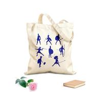 AILOONG Cotton Canvas Shopping Bag Ancient Greek Warriors Silhouettes Weapons 340g/m² thick fabric Uses as a gift bag