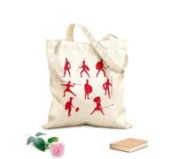 AILOONG Cotton Canvas Shopping Bag Ancient Greek Warriors Silhouettes Weapons 340g/m² thick fabric Uses as a gift bag