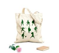 AILOONG Cotton Canvas Shopping Bag Ancient Greek Warriors Silhouettes Weapons 340g/m² thick fabric Uses as a gift bag