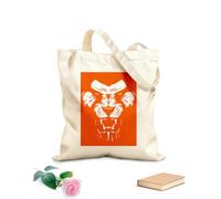 AILOONG Cotton Canvas Shopping Bag Angry African Lion Head Dark Background 340g/m² thick fabric Uses as a gift bag