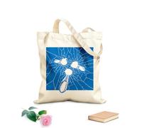 AILOONG Cotton Canvas Shopping Bag Bullets Guns Shot Glass Crack Target 340g/m² thick fabric Uses as a gift bag