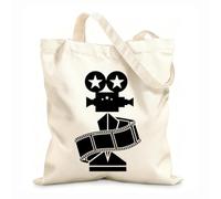 AILOONG Cotton Canvas Shopping Bag Cinema Films Camera Movie Best Actress Stars 12 oz thick fabric Uses as a gift bag 25x30cm Small