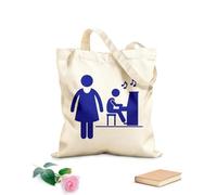 AILOONG Cotton Canvas Shopping Bag Coach Instructor Music Teacher Jobs Occupations 340g/m² thick fabric Uses as a gift bag