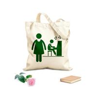 AILOONG Cotton Canvas Shopping Bag Coach Instructor Music Teacher Jobs Occupations 340g/m² thick fabric Uses as a gift bag