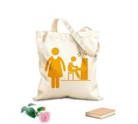 AILOONG Cotton Canvas Shopping Bag Coach Instructor Music Teacher Jobs Occupations 340g/m² thick fabric Uses as a gift bag