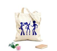 AILOONG Cotton Canvas Shopping Bag Disco Party Dancing Time Music Night Club 340g/m² thick fabric Uses as a gift bag
