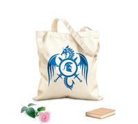 AILOONG Cotton Canvas Shopping Bag Dragon Shield Weapons Man Cave Greek Warrior 340g/m² thick fabric Uses as a gift bag
