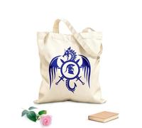 AILOONG Cotton Canvas Shopping Bag Dragon Shield Weapons Man Cave Greek Warrior 340g/m² thick fabric Uses as a gift bag