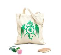 AILOONG Cotton Canvas Shopping Bag Dragon Shield Weapons Man Cave Greek Warrior 340g/m² thick fabric Uses as a gift bag