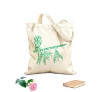AILOONG Cotton Canvas Shopping Bag Ethnicity Folklore Musical Instrument Music 340g/m² thick fabric Uses as a gift bag