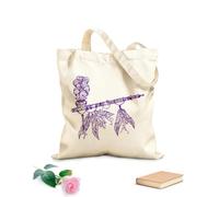 AILOONG Cotton Canvas Shopping Bag Ethnicity Folklore Musical Instrument Music 340g/m² thick fabric Uses as a gift bag