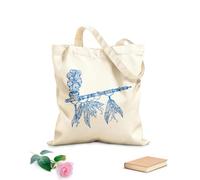 AILOONG Cotton Canvas Shopping Bag Ethnicity Folklore Musical Instrument Music 340g/m² thick fabric Uses as a gift bag