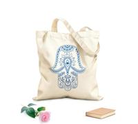 AILOONG Cotton Canvas Shopping Bag God's Hand Hamsa Amulet Judaism 340g/m² thick fabric Uses as a gift bag