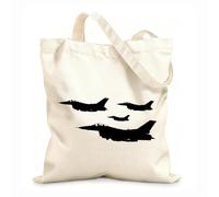 AILOONG Cotton Canvas Shopping Bag Helicopters Combat Military Aircraft Air Special Forces 12 oz thick fabric Uses as a gift bag 35x40cm Large