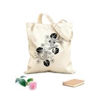 AILOONG Cotton Canvas Shopping Bag Koi Fishes Carp Trout Fishing 12 oz thick fabric Uses as a gift bag 25x30cm Small