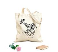 AILOONG Cotton Canvas Shopping Bag Medieval Viking Warrior Barbarian Weapon 12 oz thick fabric Uses as a gift bag 31x36cm Medium