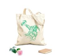 AILOONG Cotton Canvas Shopping Bag Medieval Viking Warrior Barbarian Weapon 340g/m² thick fabric Uses as a gift bag