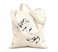AILOONG Cotton Canvas Shopping Bag Mermaid Sea Ocean Fantastic Creature 12 oz thick fabric Uses as a gift bag 25x30cm Small