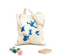 AILOONG Cotton Canvas Shopping Bag Music Band Jazz Rock Pop Musical Instrument 340g/m² thick fabric Uses as a gift bag