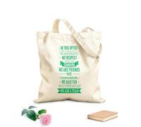 AILOONG Cotton Canvas Shopping Bag Mutual assistance in the workplace. Mutual respect, teamwork, and friendship. 340g/m² thick fabric Uses as a gift bag
