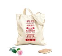 AILOONG Cotton Canvas Shopping Bag Mutual assistance in the workplace. Mutual respect, teamwork, and friendship. 340g/m² thick fabric Uses as a gift bag