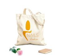 AILOONG Cotton Canvas Shopping Bag Nails Studio Beauty Salon Polish Manicure 340g/m² thick fabric Uses as a gift bag