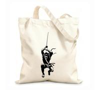 AILOONG Cotton Canvas Shopping Bag Ninja Japanese Warrior Hitman Shadow 12 oz thick fabric Uses as a gift bag 25x30cm Small