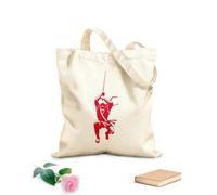 AILOONG Cotton Canvas Shopping Bag Ninja Japanese Warrior Hitman Shadow 340g/m² thick fabric Uses as a gift bag