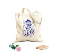 AILOONG Cotton Canvas Shopping Bag Pirate Octopus Tentacles Kraken Ocean Creature 340g/m² thick fabric Uses as a gift bag
