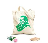 AILOONG Cotton Canvas Shopping Bag Sniper Warrior Military Soldier 340g/m² thick fabric Uses as a gift bag