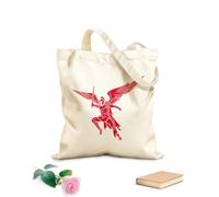AILOONG Cotton Canvas Shopping Bag Spartan Legionary Warrior With Wings Sword 340g/m² thick fabric Uses as a gift bag