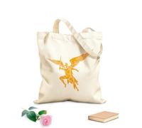 AILOONG Cotton Canvas Shopping Bag Spartan Legionary Warrior With Wings Sword 340g/m² thick fabric Uses as a gift bag