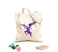 AILOONG Cotton Canvas Shopping Bag Spartan Legionary Warrior With Wings Sword 340g/m² thick fabric Uses as a gift bag