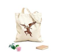 AILOONG Cotton Canvas Shopping Bag Spartan Legionary Warrior With Wings Sword 340g/m² thick fabric Uses as a gift bag