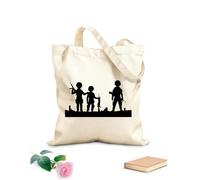 AILOONG Cotton Canvas Shopping Bag Warriors Weapon Boys War Military 12 oz thick fabric Uses as a gift bag 31x36cm Medium
